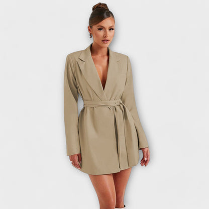 V-neck blazer dress