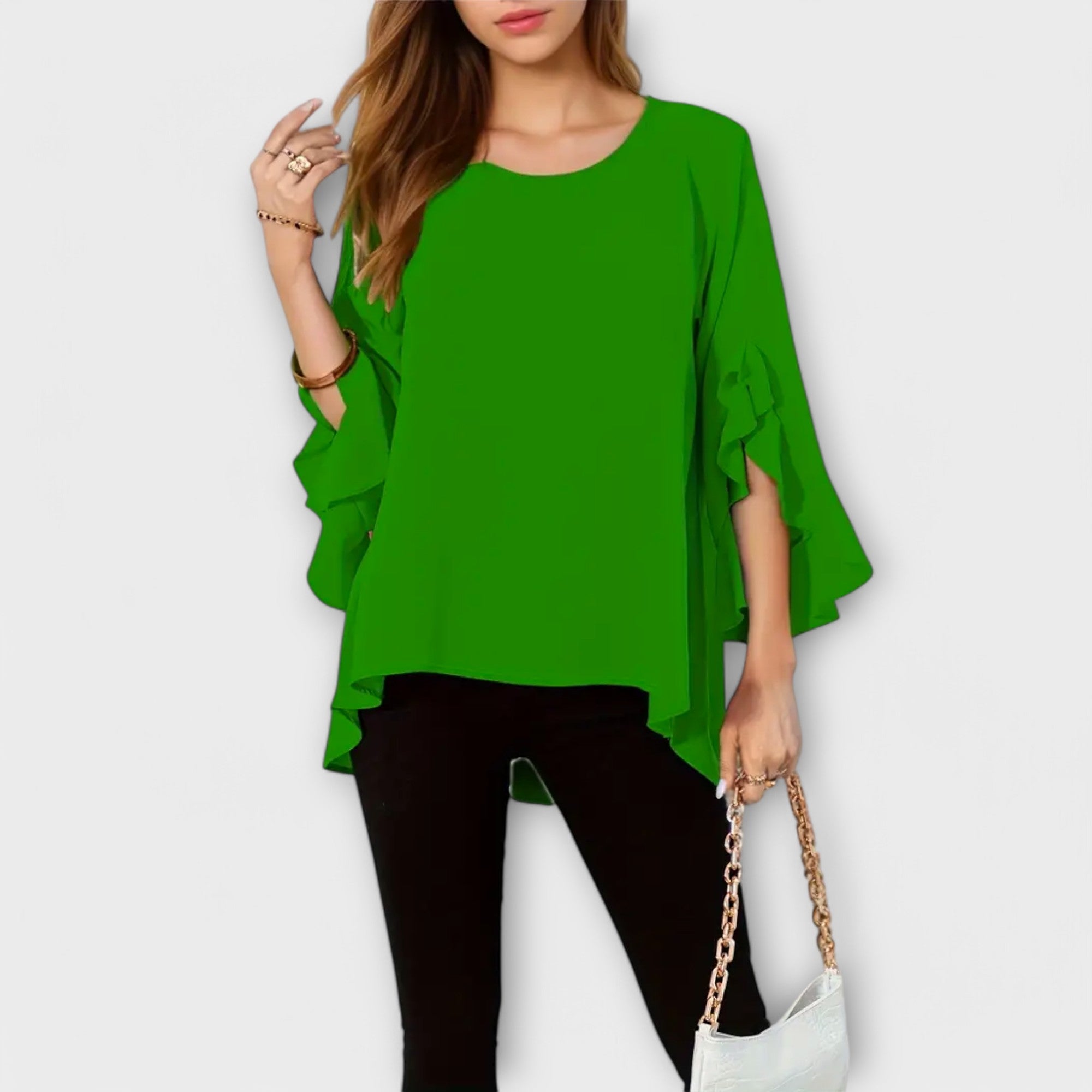 Aria - The Perfect Spring Blouse with Round Neckline